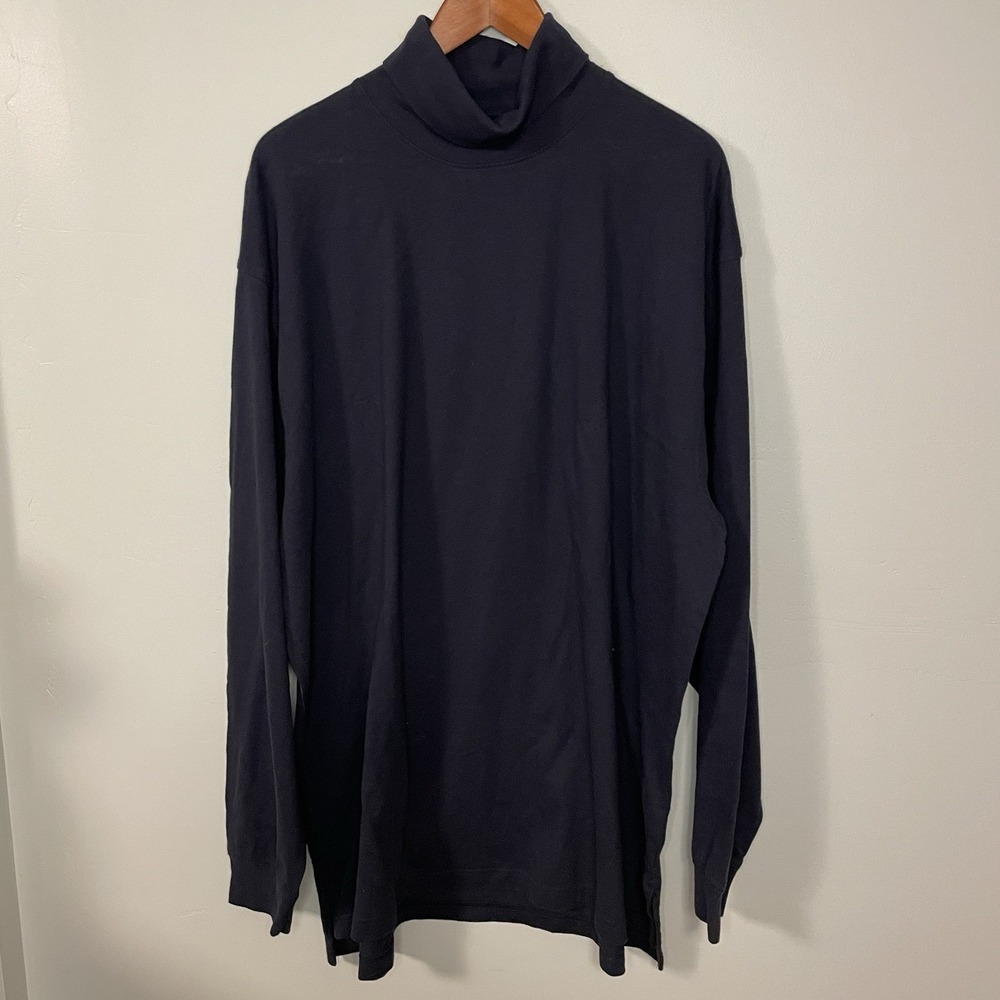NWT Duluth Trading Co Navy Long Sleeve Turtleneck Shirt‎ Men XL Longtail